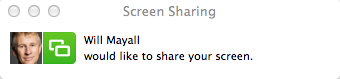 Mac Messages Screen Sharing Window